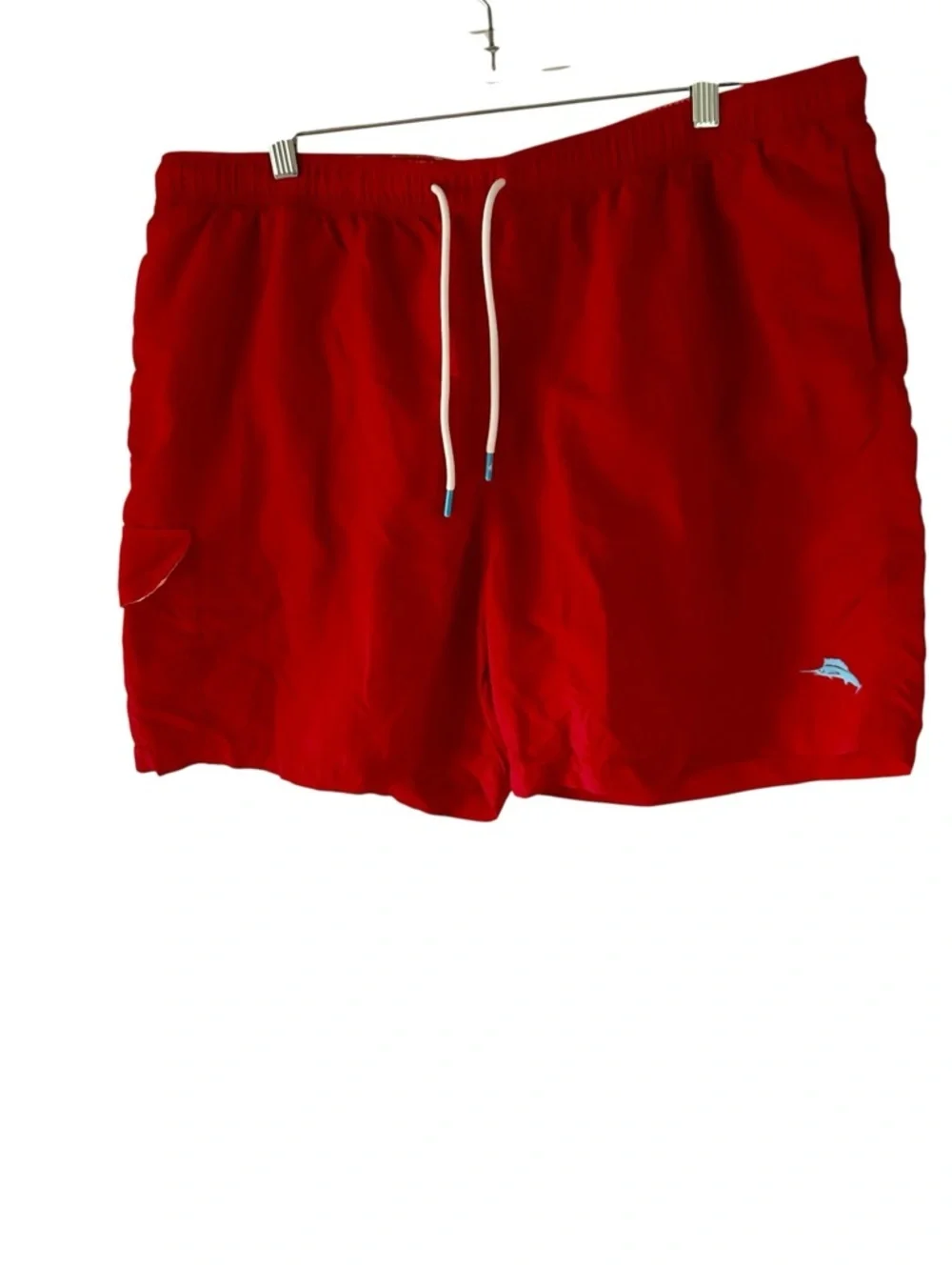 Tommy Bahama Men's Red Swim Shorts with Drawstring